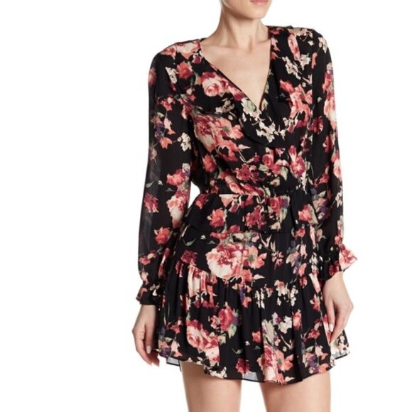 Joie 'Joada' Ruffle-Trim Floral Silk Print Dress - Picture 1 of 3